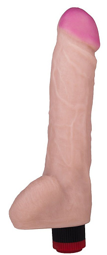 Реалистичный вибратор телесного цвета с мошонкой LOVETOY (А-Полимер) 803100 (23,5 см)
