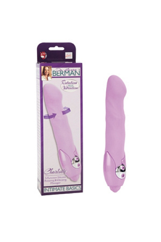 Фиолетовый вибромассажёр с ротацией из силикона California Exotic Novelties Charlotte 5-Function Silicone Rotating Vibrating Massager SE-9724-30-3