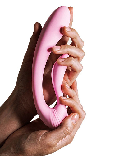 Розовый вибромассажёр с гибким клиторальным отростком Adrien Lastic G-wave 10891 (18 см)