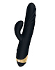 Чёрный вибратор с клиторальным отростком WANAME Gulf 481004 (22,5 см)