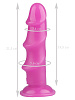 Розовый реалистичный рельефный фаллоимитатор Сумерки богов 1015-67 BX DD (21,5 см)