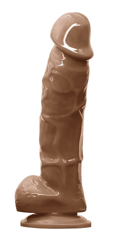 Кофейный фаллоимитатор с мошонкой на присоске NS Novelties 5 Inch Dildo NSN-0925-02 (17,5 см)
