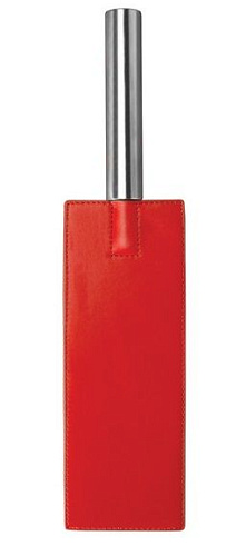 Красная прямоугольная шлёпалка Shots Media BV Leather Paddle OU020RED (35 см)