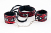 Кружевной набор красного цвета: ошейник и наручники ToyFa 716012