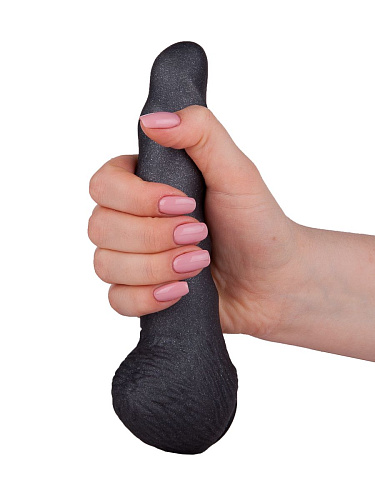 Чёрная насадка на пояс Harness LOVETOY (А-Полимер) BLACK BENT 2 132104