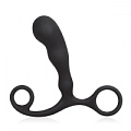 Чёрный силиконовый массажёр простаты BlueLine Prostate Gear BLM4007