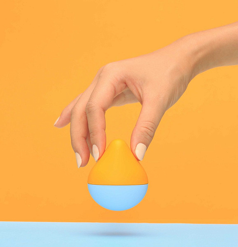 Нежный вибромассажёр, жёлтый с синим Tenga MINI SORA MIKAN VIBRATOR E24809