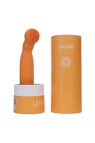 Оранжевый вибратор с усиками Lexy Cassie C3 (17 см)