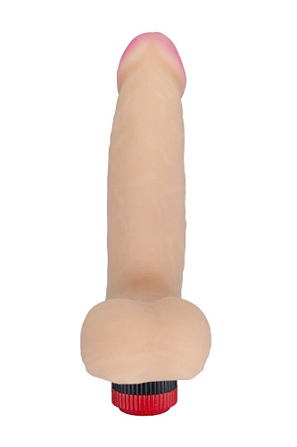 Фаллоимитатор телесного цвета с мошонкой и вибрацией LOVETOY (А-Полимер) 800800 (17,5 см)