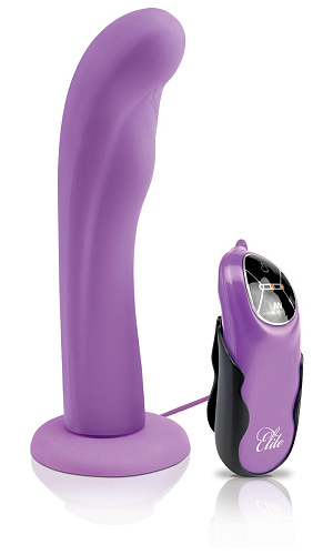 Фиолетовая вибро-насадка для страпона Pipedream Fetish Fantasy Elite PD4508-12 (15 см)