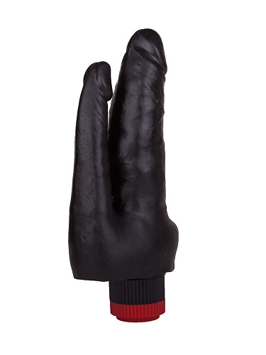 Двойной вибромассажёр чёрного цвета LOVETOY (А-Полимер) 414700 (17 см)