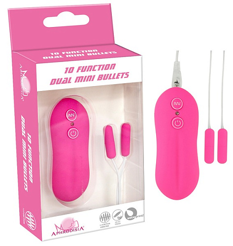 Розовые вибропули на пульте управления Howells 35008-pink