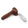Коричневый вибратор Howells 10 Mode Vibrating 7 inch Carved Dong 84006 brown (17,8 см)