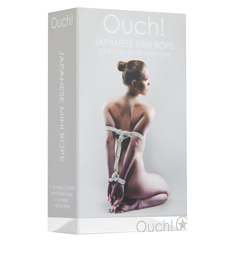 Белая нейлоновая верёвка для бандажа Japanese Mini Shots Media BV OU072WHT