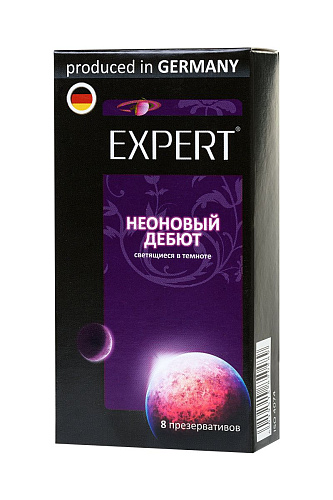 Светящиеся в темноте презервативы Expert «Неоновый дебют» №8 (8 шт)