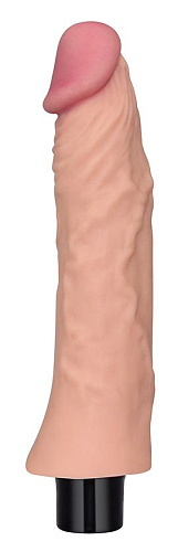 Крупный вибратор-реалистик телесного цвета Lovetoy Real Softee LV0913