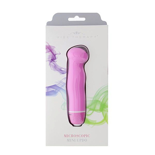 Розовый мини-вибратор Vibe Therapy Microscopic Mini Updo 50904 (12,5 см)