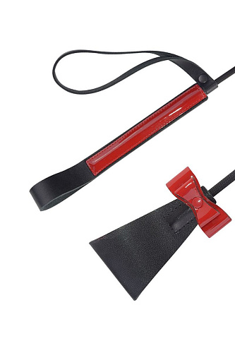 Эффектный чёрный стек с красным лаковым декором Sitabella 3181-1 (62 см)