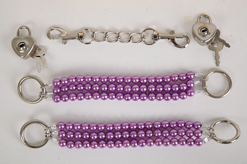 Наручники из фиолетовых бус White Label 47501-MM