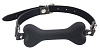 Чёрный силиконовый кляп-косточка Chisa Doggie Bone Bit Gag CN-634132362