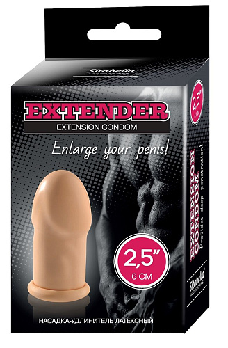 Латексная насадка-удлинитель телесного цвета Sitabella 3214