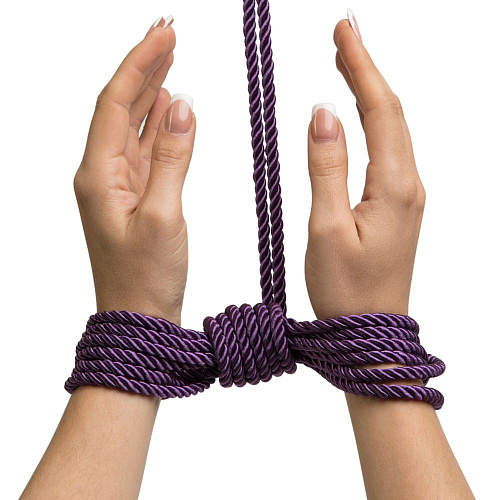 Фиолетовая веревка для связывания Fifty Shades of Grey Want to Play? 10m Silky Rope FS-69153