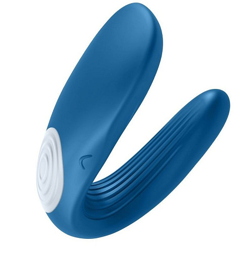 Многофункциональный стимулятор для пар синего цвета Satisfyer Partner Whale J2008-5