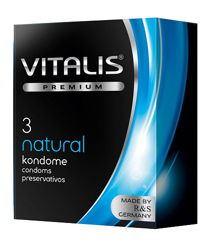 Классические прозрачные презервативы R S GmbH VITALIS PREMIUM №3 natural (3 шт)