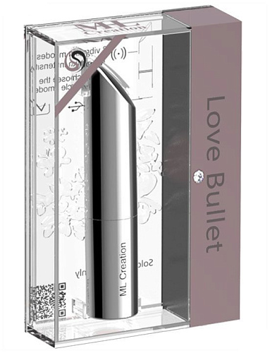 Серебристый мини-вибратор ML Creation Love Bullet ML7 (8,4 см)