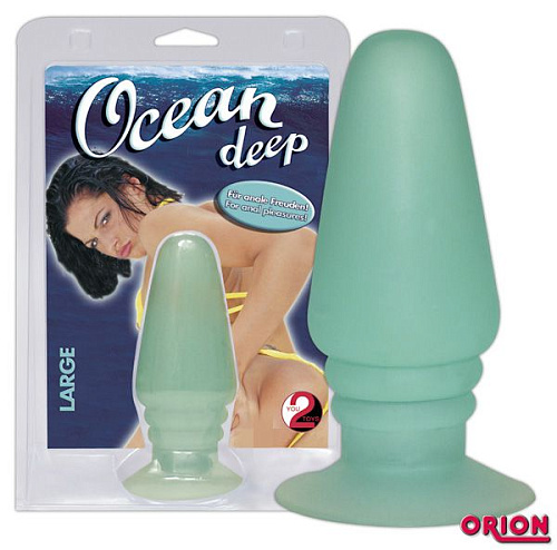 Зелёная анальная втулка Orion Ocean deep 0516538 (13,5 см)