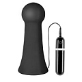 Большая чёрная вибропробка Dream Toys MENZSTUFF VIBRATING BUTTCRASHER BULBOUS 21020 (20 см)