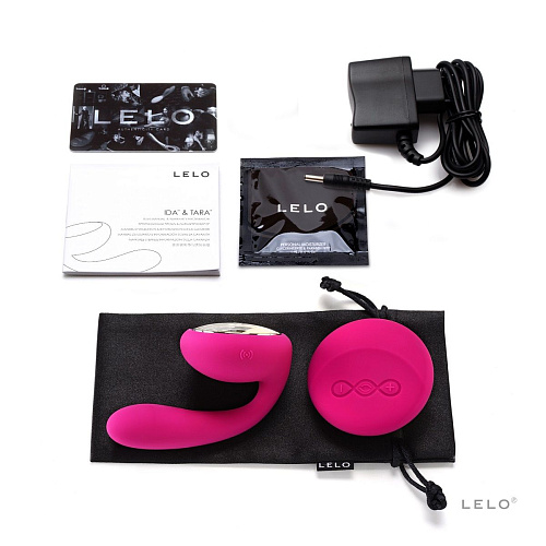 Ярко-розовый вибромассажёр для пар Lelo Ida Cerise LEL7459