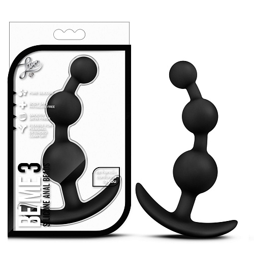 Чёрная анальная цепочка Blush Novelties Luxe Be Me 3 BL-10685 (13,3 см)