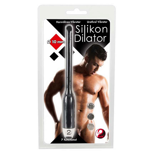 Чёрный вибратор для уретры Orion Silikon Dilator 0591807