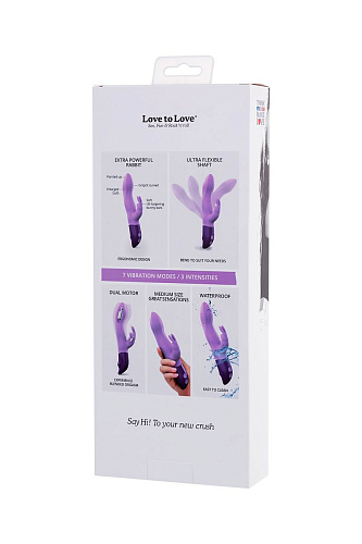 Сиреневый вибратор-кролик Love to Love Hello Rabbit 6032237 (24,5 см)
