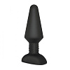 Большая чёрная вибропробка b-Vibe Rimming Plug XL BV-016-BLK (16 см)