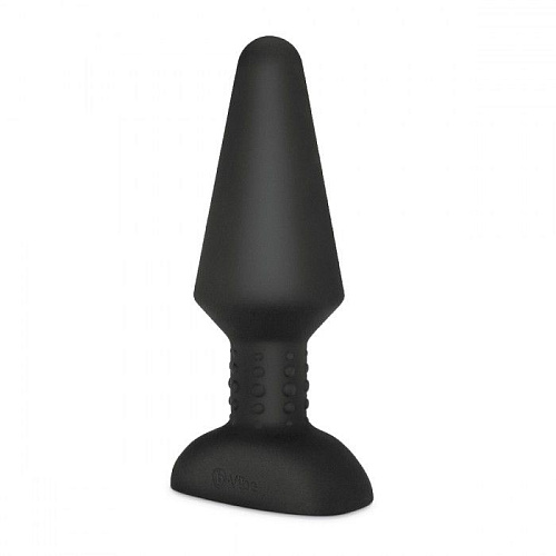 Большая чёрная вибропробка b-Vibe Rimming Plug XL BV-016-BLK (16 см)
