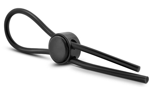 Чёрное силиконовое лассо на пенис Blush Novelties SILICONE LOOP COCK RING BL-31095