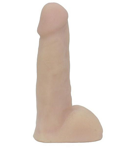 Фаллическая насадка телесного цвета на пояс Harness с мошонкой Kanikule KL-861202 (17 см)