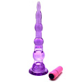Фиолетовый анальный конус с вибропулькой Eroticon 31031 (17 см)
