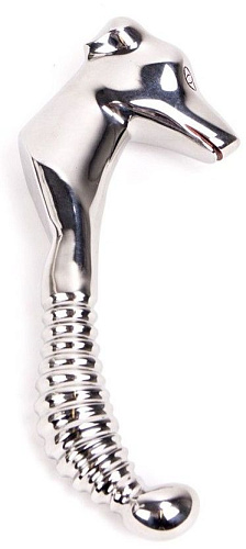 Серебристый стимулятор простаты с рукояткой в форме морды собаки O-Products Prostate Stimulator with Dogface OPR-1020006