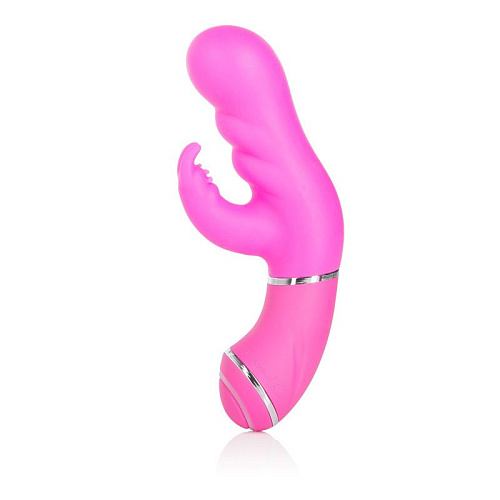 Розовывй вибромассажер с клиторальным отростком California Exotic Novelties Up! Scoop it Up! SE-0731-65-2 (17,8 см)