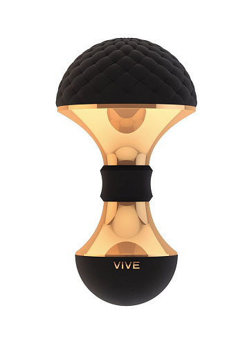 Чёрный вибромассажёр Shots Media BV Enoki VIVE006BLK (12,5 см)