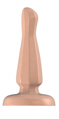 Бежевый анальный стимулятор на присоске Shots Media BV Bottom Line Model 3 BTM010FLE (13 см)