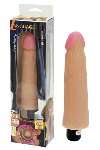 Вибратор-реалистик с рельефом телесного цвета NMC 110920 (17,8 см)
