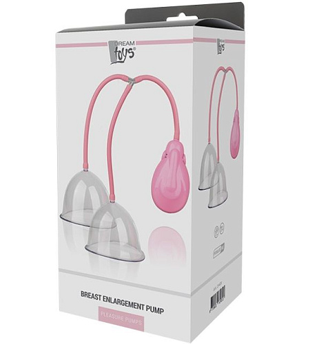 Прозрачная двойная автоматическая вакуумная помпа для груди Dream Toys BREAST ENLARGEMENT PUMP 21420