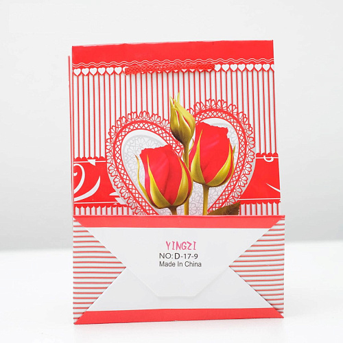 Красный подарочный пакет Сима-Ленд «От всего сердца» 3821299 (15×12×5 см)