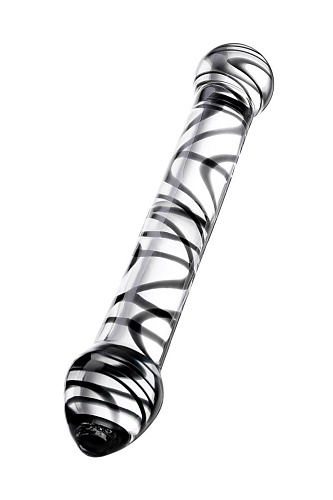 Стеклянный фаллоимитатор из прозрачного стекла со спиралями Sexus 912145