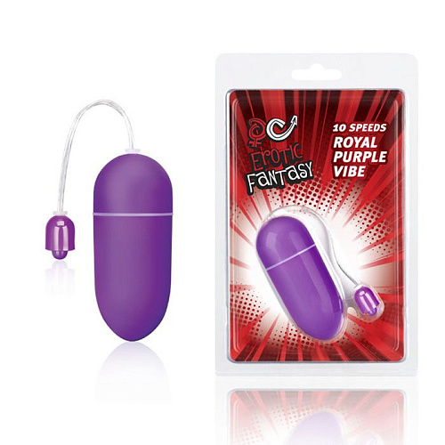 Фиолетовое 10-функциональное виброяйцо Erotic Fantasy Royal Purple EF-T007