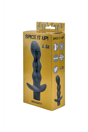 Серый анальный вибромассажёр Lola toys Naughty 8012-02Lola (14,5 см)